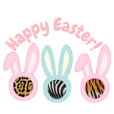 Happy Easter Animal Print Bunnies Shirt - Cute Leopard Zebra Tiger Easter hoodies