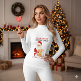 Kids Dear Santa Define Nice Shirt | Personalized Christmas Rash Guard