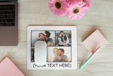 Custom Photo Collage Mouse Pad | Personalized 4-Picture Office Desk Mat | Gift for Him/Her